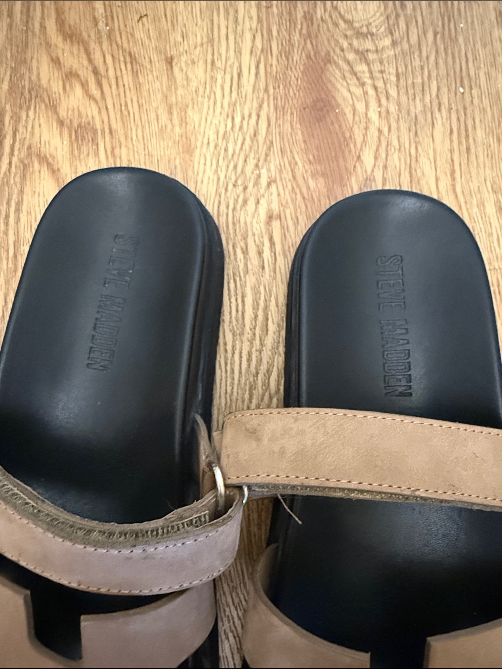 STEVE MADDEN MAYVEN SANDAL - TAN NUBUCK, size 7 - Picture 3 of 11